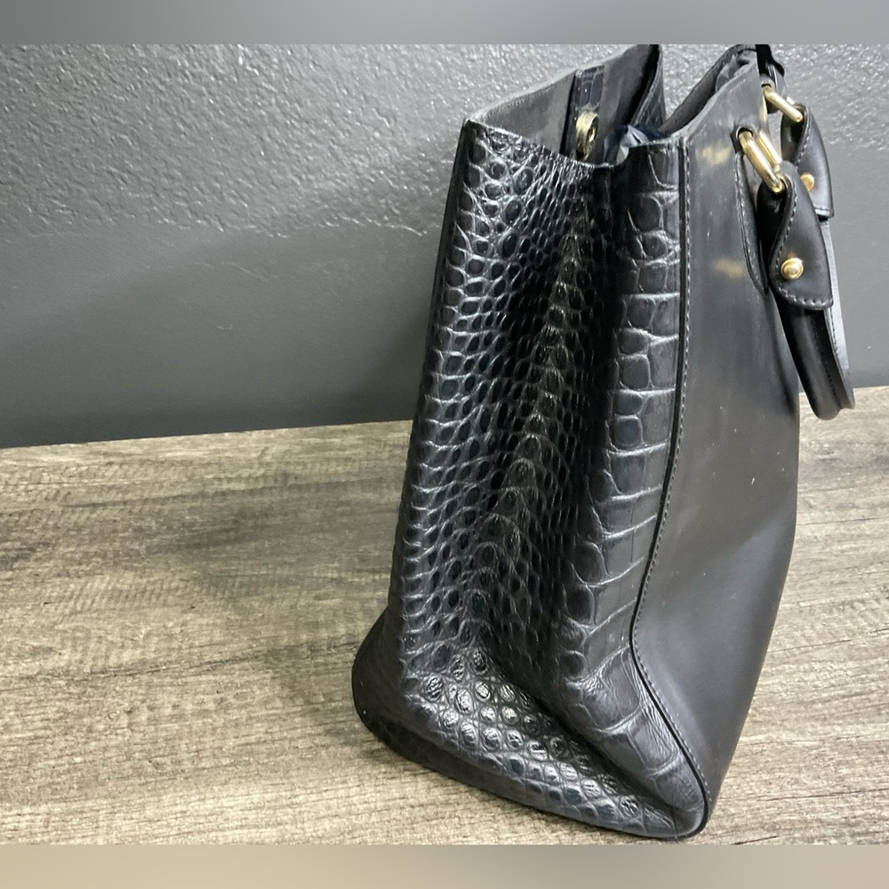 Roberta Prani New Italian Croc embossed Leather Handbag - Picture 4 of 10